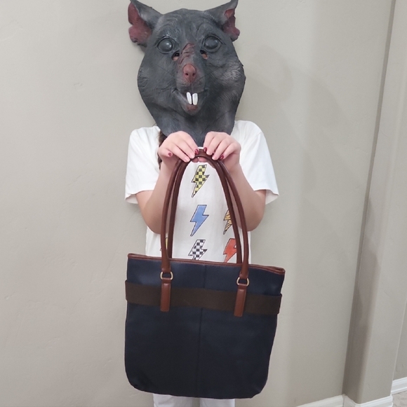 Talbots Handbags - Talbots Purple and Gold Patterned Fabric